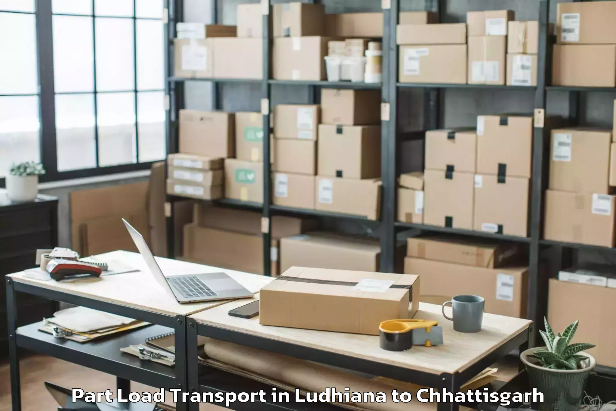 Ludhiana to Akaltara Part Load Transport Booking